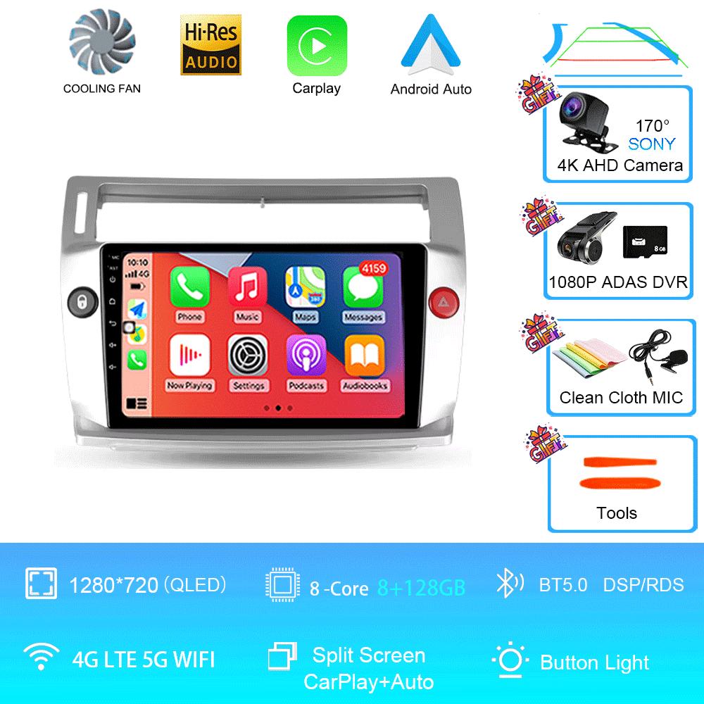 Android 14 Pentru Citroen C4 C-Triomphe Quatre 2004-2014 Radio Auto Multimedia Video Carplay 2Din DVD Unitate Principală Stereo Difuzor Audio