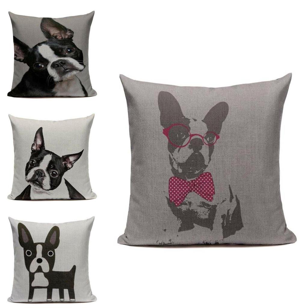 Premium Quality Boston Terrier French Bulldog Cushion Pillow Case For All Rooms