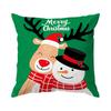 Christmas Elk And Snowman Decorative Cushions Pillowcase Polyester Cushion Cover Throw Pillow Sofa Decoration Pillowcover