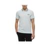 Logo Letter Button Short Sleeve Polo Shirt Men Tops Turquoise 7M000053-AF13918-TURQUOISE