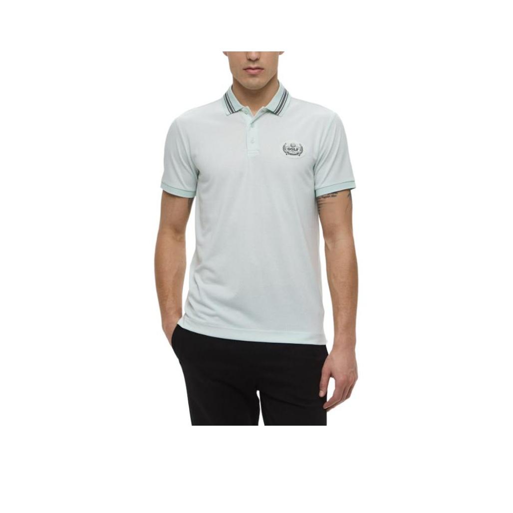 Emporio Armani Logo Letter Button Short Sleeve Polo Shirt Men tops Turquoise 7M000053-AF13918-TURQUOISE M