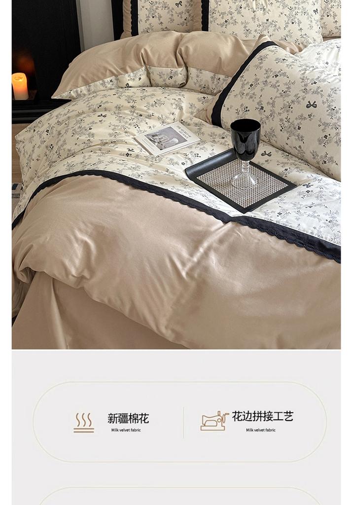 Mei Yun Ge Full Cotton French Printed Cotton 133 * 72 Four Piece Set