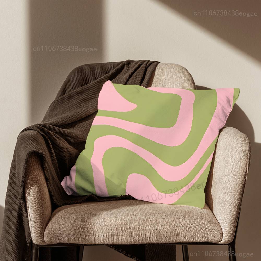 Abstract Art Swirl Graffiti  Pillow Case For Room Sofa Cushion Cover Suitable For Home Bedroom Decoration And Protector