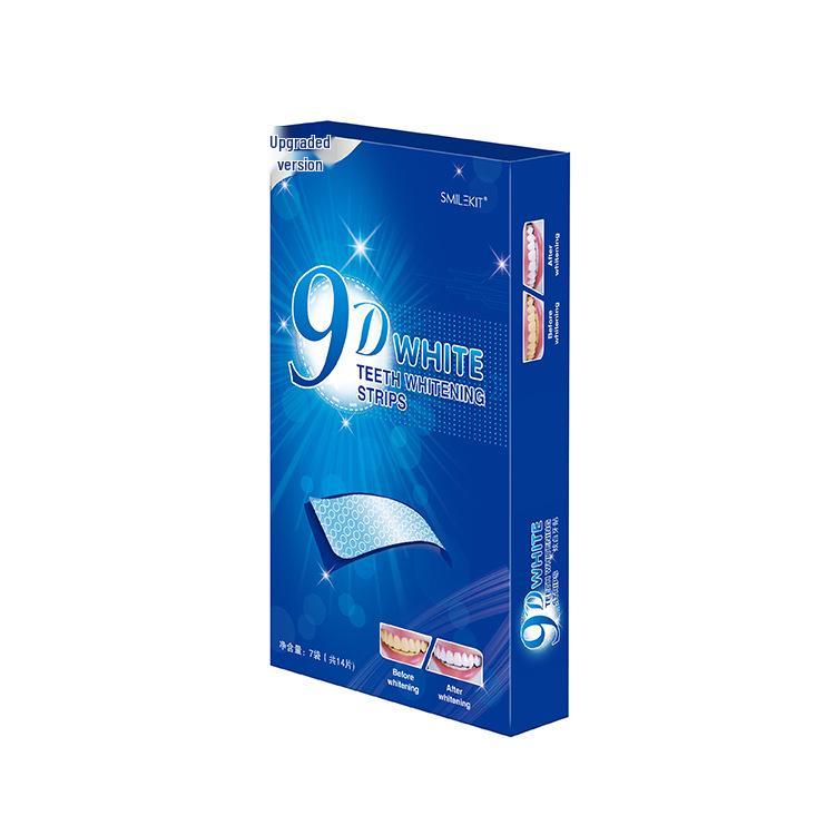 In Stock: 9D Teeth Whitening Strips - Remove Yellowing, Whiten, Clean, Tartar Removal, Dazzling and Bright White for Students.