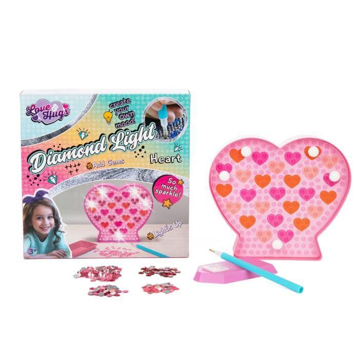 LOVE&amp;HUGS - Diamond Light Lampe Peinture A Forme Coeur Lumineux
