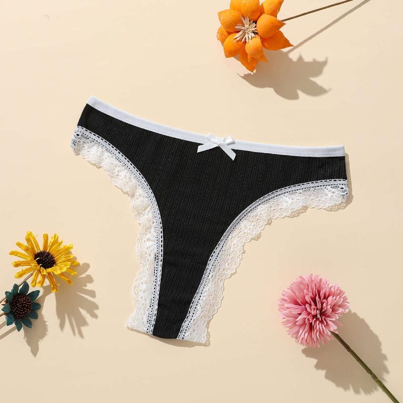 Women's New Spring and Summer Breathable Comfortable Belly Low Waist Thong Underwear