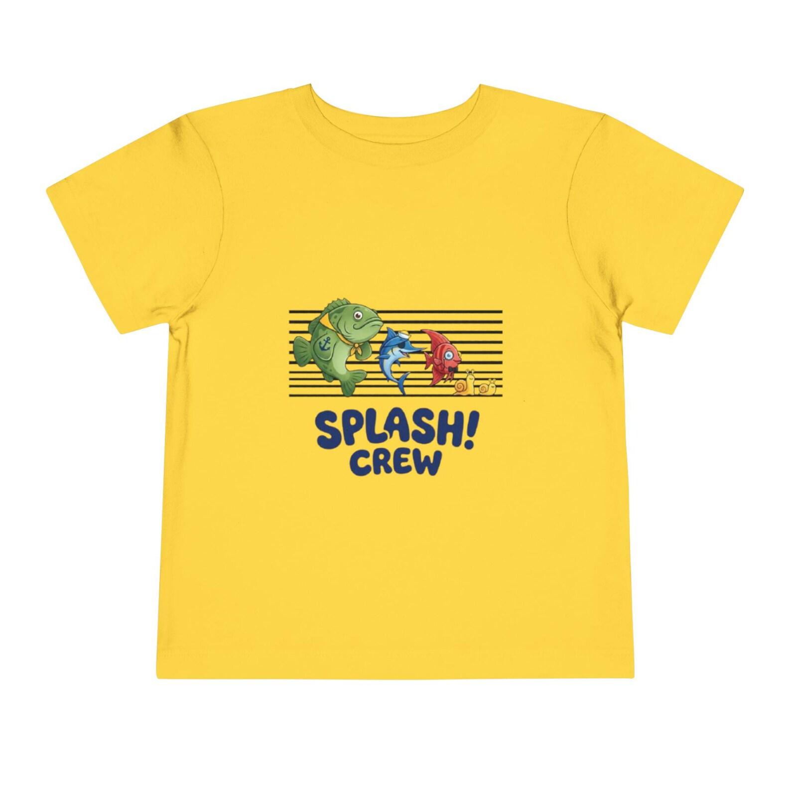 Splash Crew Dinosaur Fish Unisex Tee | Ocean Animals Illustration Shirt 110