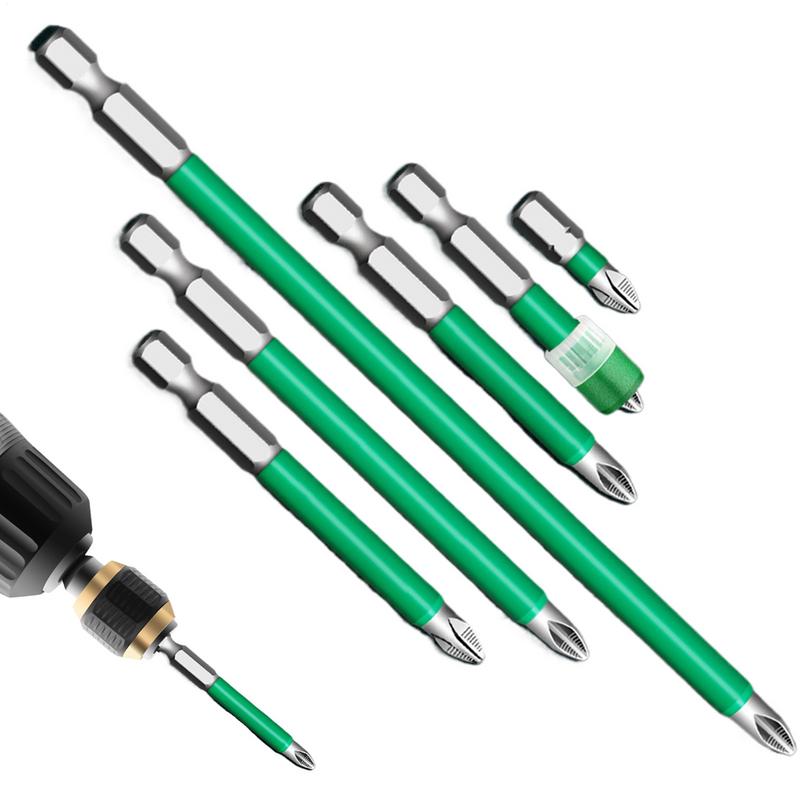 Magnetic Screwdriver Bits Ergonomic Anti-Slip Screwdriver Bits Portable Toolkit Accessories Rustproof Drilling Tool For United States
