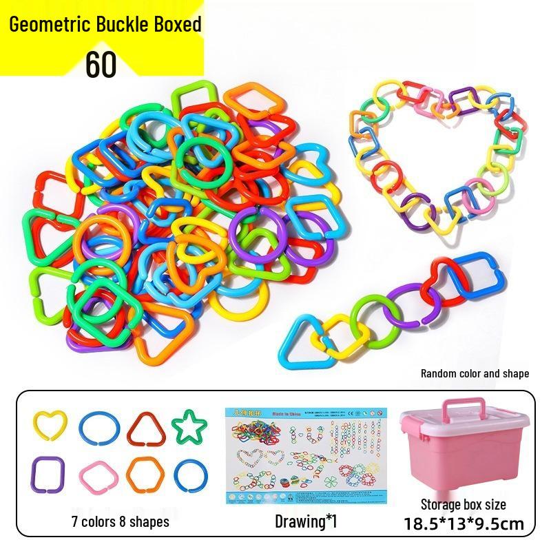 Geometric Link Building Blocks: Small-Sized Intellectual Development Toy for Kids