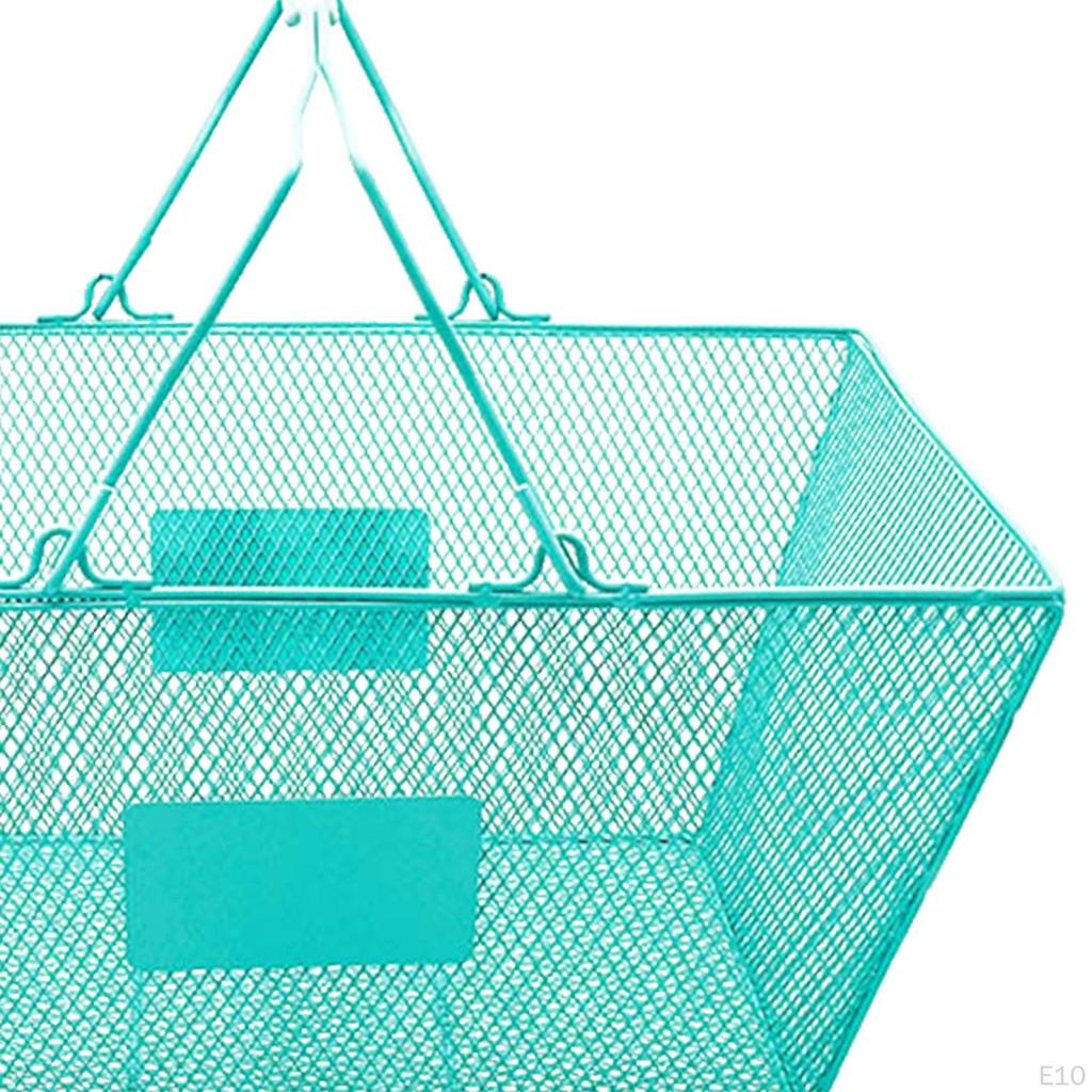 Large Capacity Hand Basket with Metal Construction for Convenience
