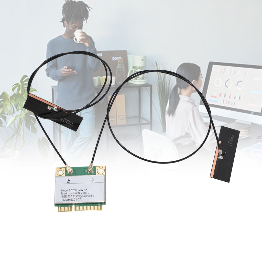 Mini PCI E WiFi 7 Card 8774Mbps 2 Band Gigabit Wireless Network Card BE200HMW para PC