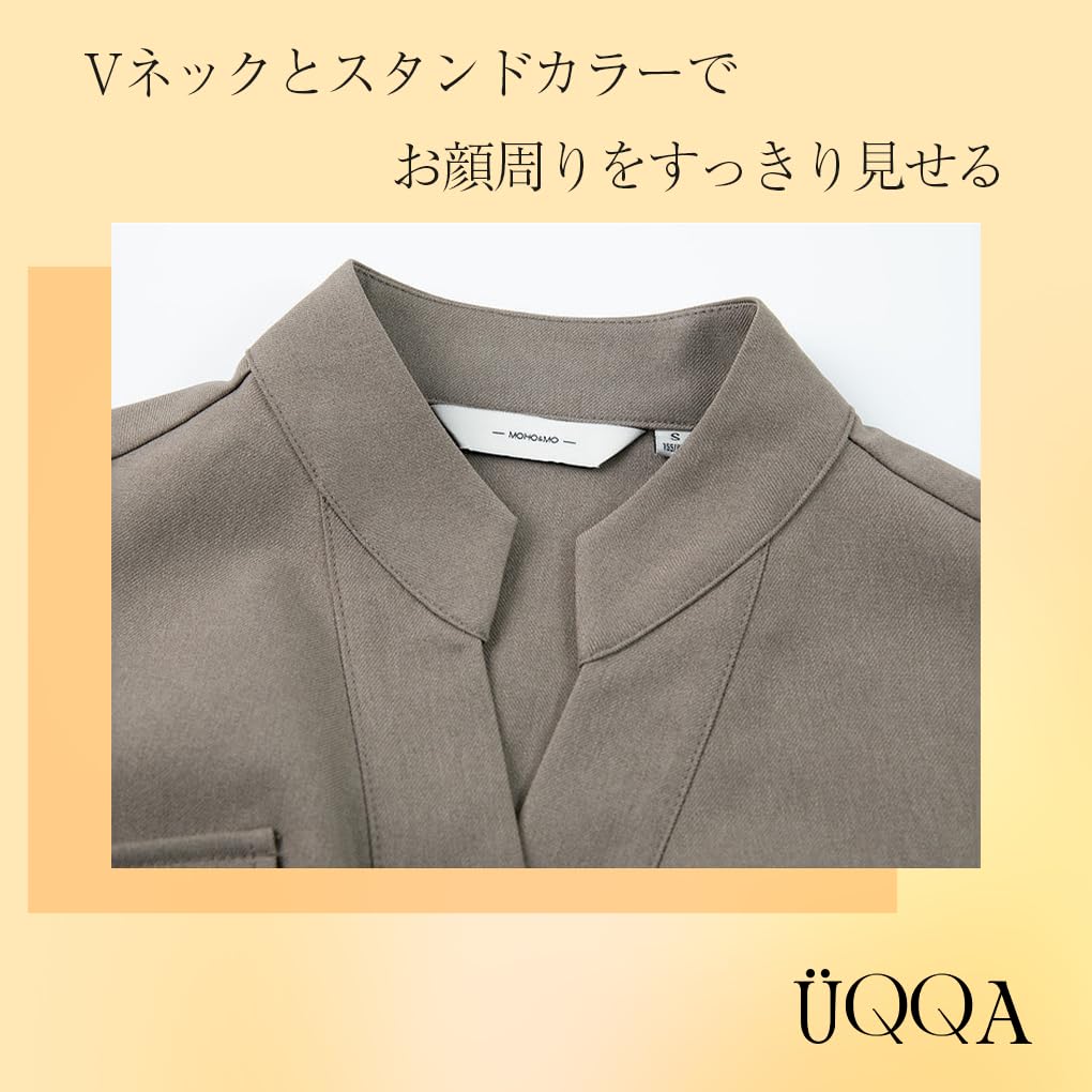 Elegant and elegant belted shirt dress for Perfect for office casual this dress features a stand and simple and available in black [UQQA] women. wear,