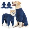 Soft Fleece Dog Pajamas Full Coverage Four Leg Outfit Stretchy Comfortable Jumpsuit Winter Indoor Outdoor Breeds Wear