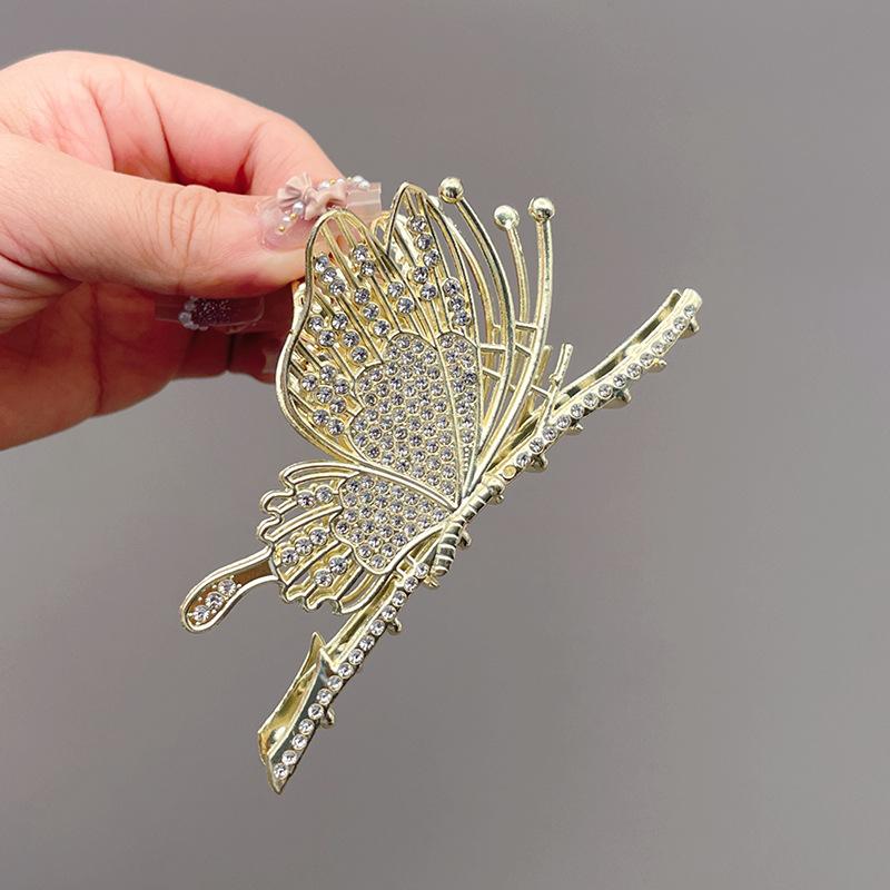 

Роскошная заколка-краб со стразами, корейские геометрические заколки-бантики для волос, металлические крабы-заколки для женщин, аксессуары для волос, головные уборы, ювелирные изделия жёлтый