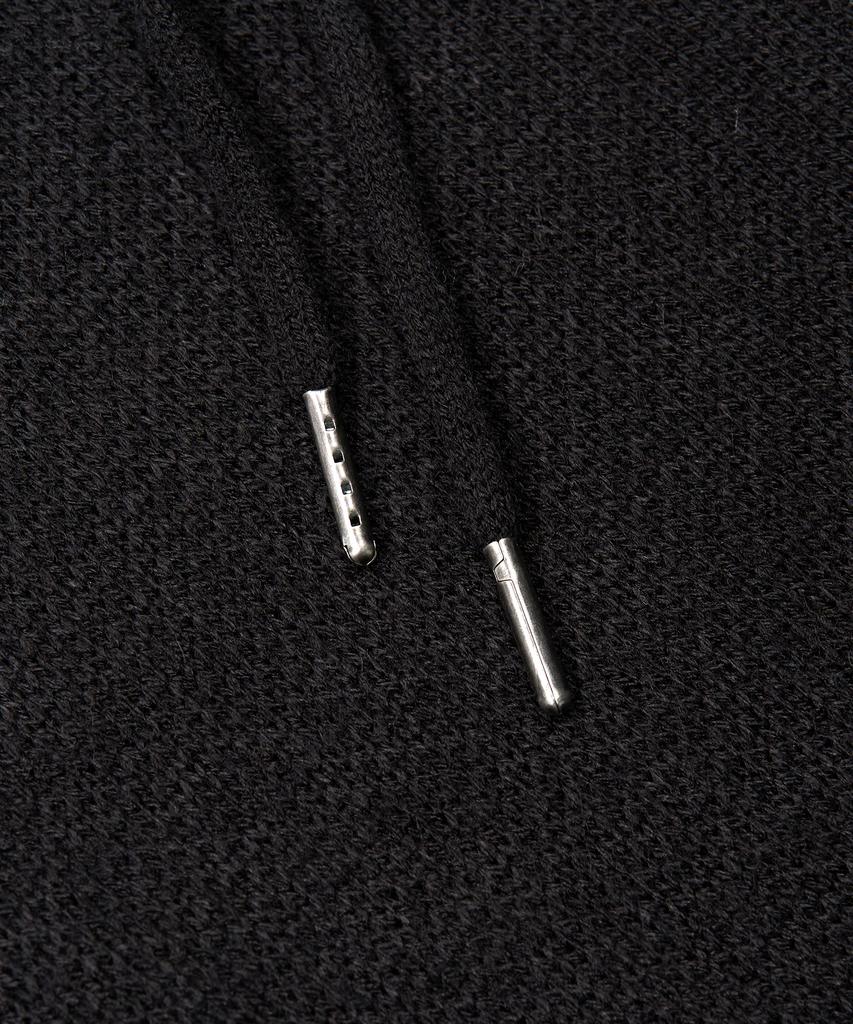 Excontainer Jacquard Two-Way Hooded Knit Zip-Up (Black)
