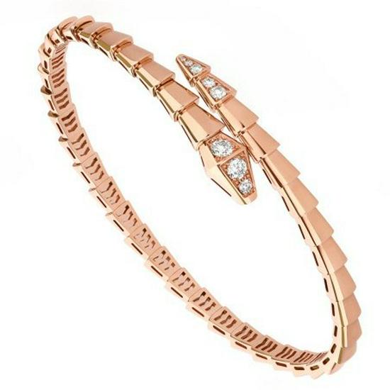 925 Silver CNC Diamond Spirit Snake Bangle: Stylish Two-Circle Snake Bone Bracelet with Full Diamond Accents