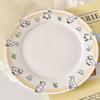 Cute Creative Porcelain Plate Korean Style Cartoon Household Tableware Breakfast Toast Plates Ceramic Kitchen Supplies 8inches