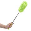 Telescopic Duster Handheld Dust Remover Stainless Steel for Floor Desk Cabinet Cupboard Cleaning Green