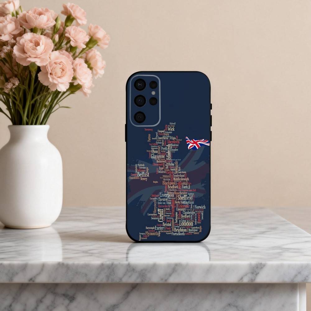 U-Union-N J-Jack-K ART Phone Case For Samsung S25,24,23,22,30,21,10,9,Ultra,Plus,Lite,FE,4,5 G Soft Black Case