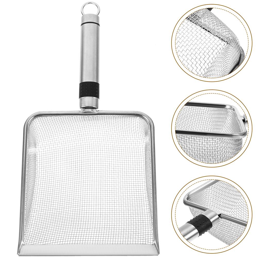 

Совок для котячого туалету, совок для просіювання калу, піску, субстрату, просіювач, засіб для чищення туалету 28.50X14.00X5.50CM срібний