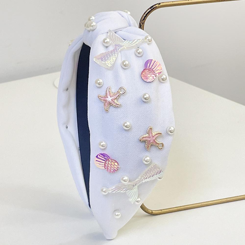 

Женщины Девушки Праздник Море Пляж Морская звезда Жемчуг Узел Повязка на голову Ободок Аксессуары для волос Бижутерия для волос