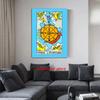 Vintage Rider Waite Tarot Card Fool Magician Hierophant Death Poster Print Canvas Painting Wall Art Picture for Room Home Decor