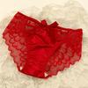 Women's Silky Satin Panties Sexy Invisible Lace Briefs Low Waist Bikini Underwear Seamless Breathable Underpants