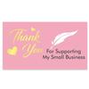 10-50pcs Pink Thank You for Supporting My Small Business Card Thanks Greeting Card Appreciation Cardstock for Sellers Gift 5*9cm