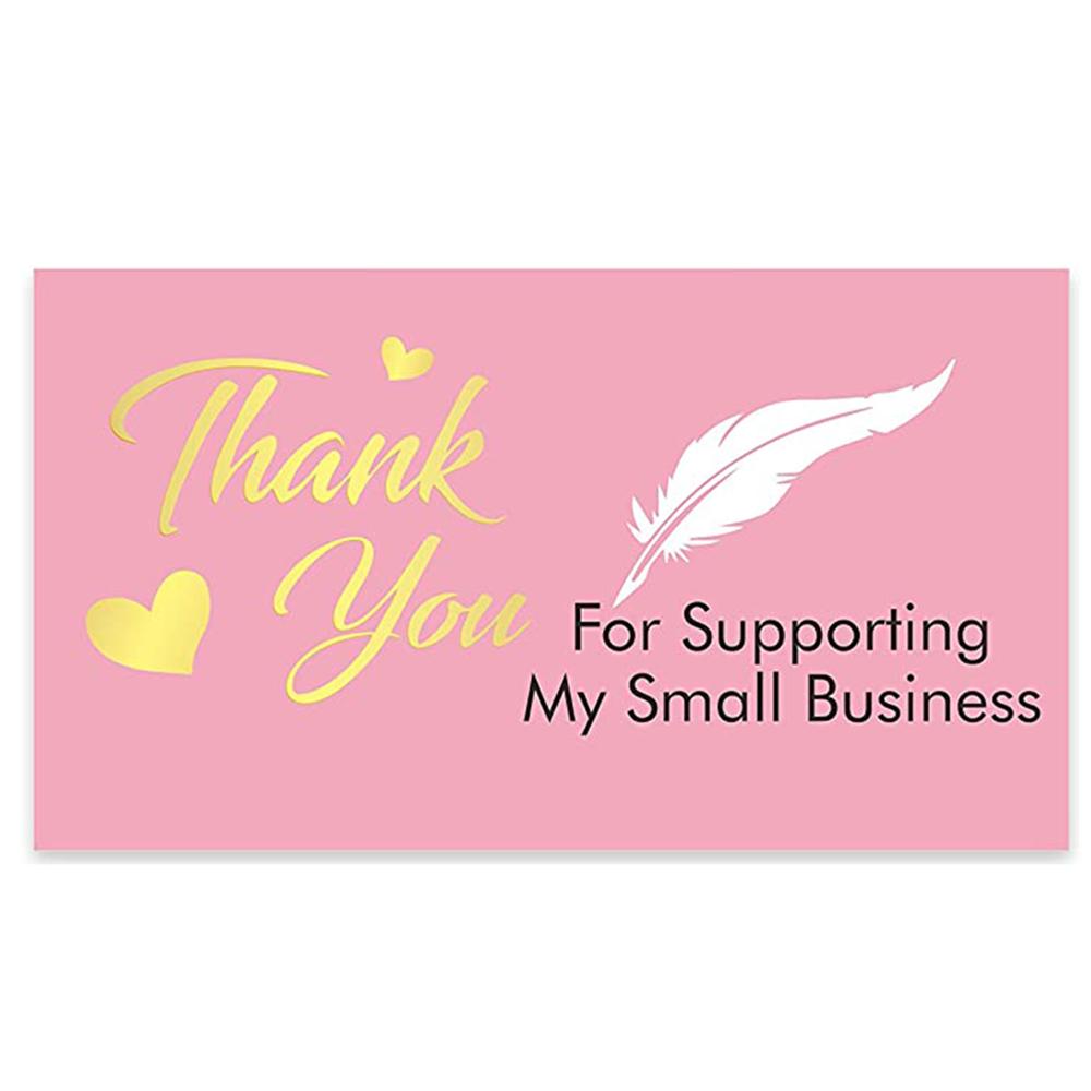 

30Pcs Thank You For My Order Card 5.4*9cm Flower Thank You For Supporting Small Business Label Gift Decor Card 9x5.4cm
