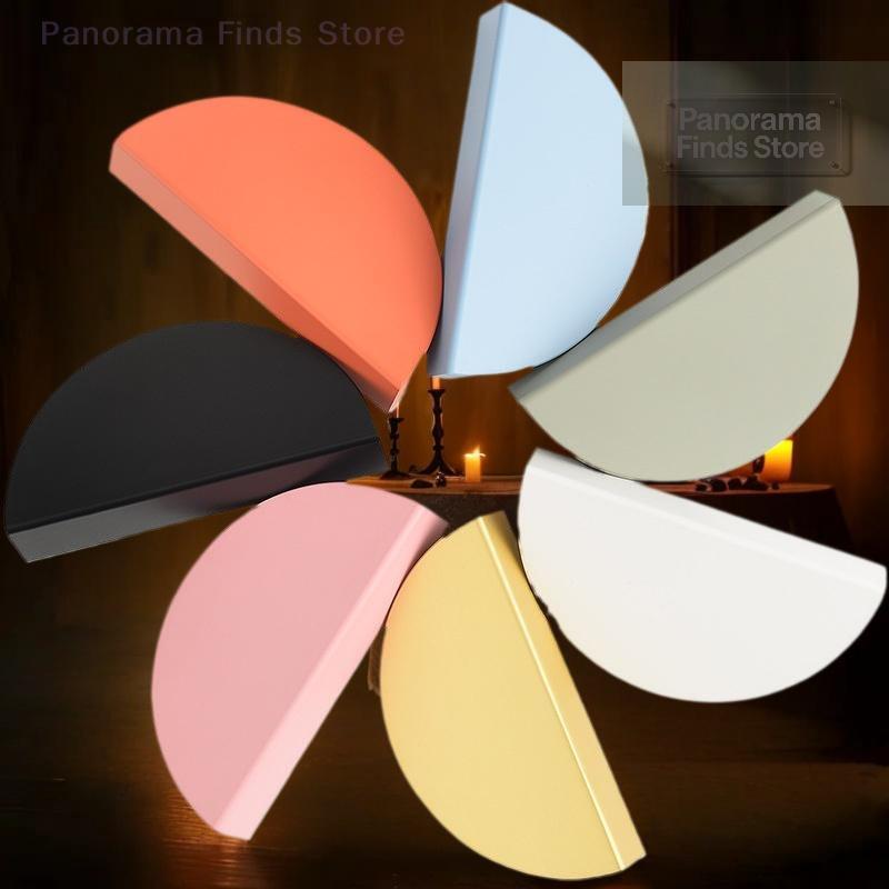 1PC Colorful Semi-Circular Kitchen Cabinet Wardrobe Door Drawer Knob Cream Style Children's Room Handle Pairing