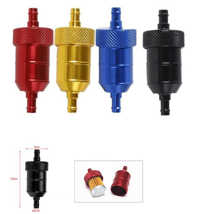 

8MM Fuel Filter CNC Aluminum Filter Compact Design Blue