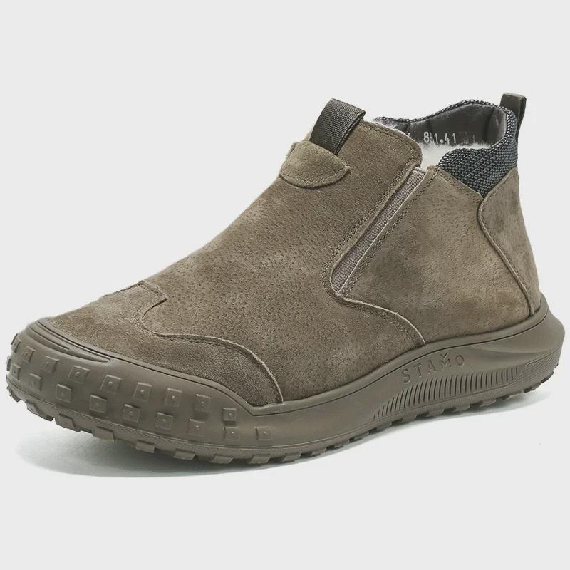 Northeast Herren Winterstiefel mit rutschfester Sohle und Futter