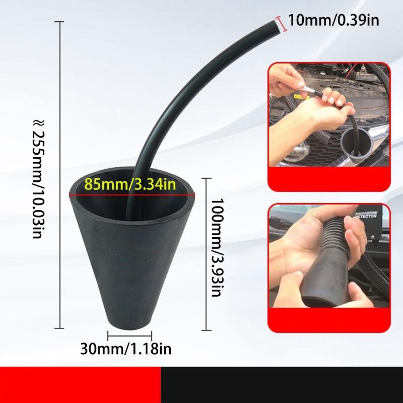 Leak Detection Conical Hose Tool Heat Resistant Silicone Designs for Professional Automotive Repair Applications