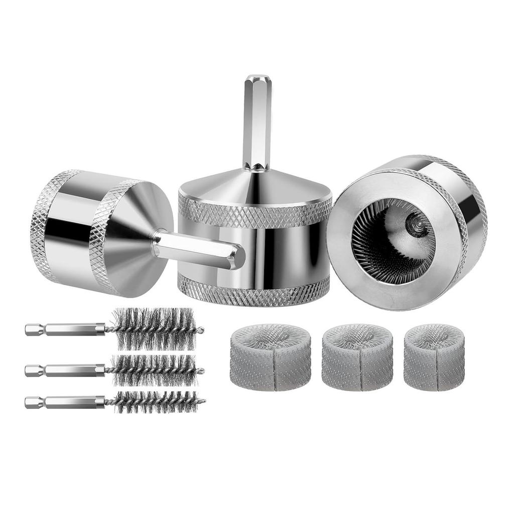 Multiple Size Metal Tube Cleaning Set Suitable for Standard Drills For Industrial Maintenance