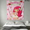 Erdbeer-Shortcake Wandbehang Bedruckter Stoffdecke Dekorative Wandteppiche für Schlafzimmer Wohnzimmer Heimdekoration