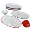 Food Grade Melamine Divided Oval Plate with Vinegar Dish