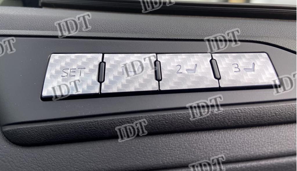 IDT 30 Series Alphard Vellfire Seat Memory Switch Panel Sheet Silver Carbon Interior Sheet