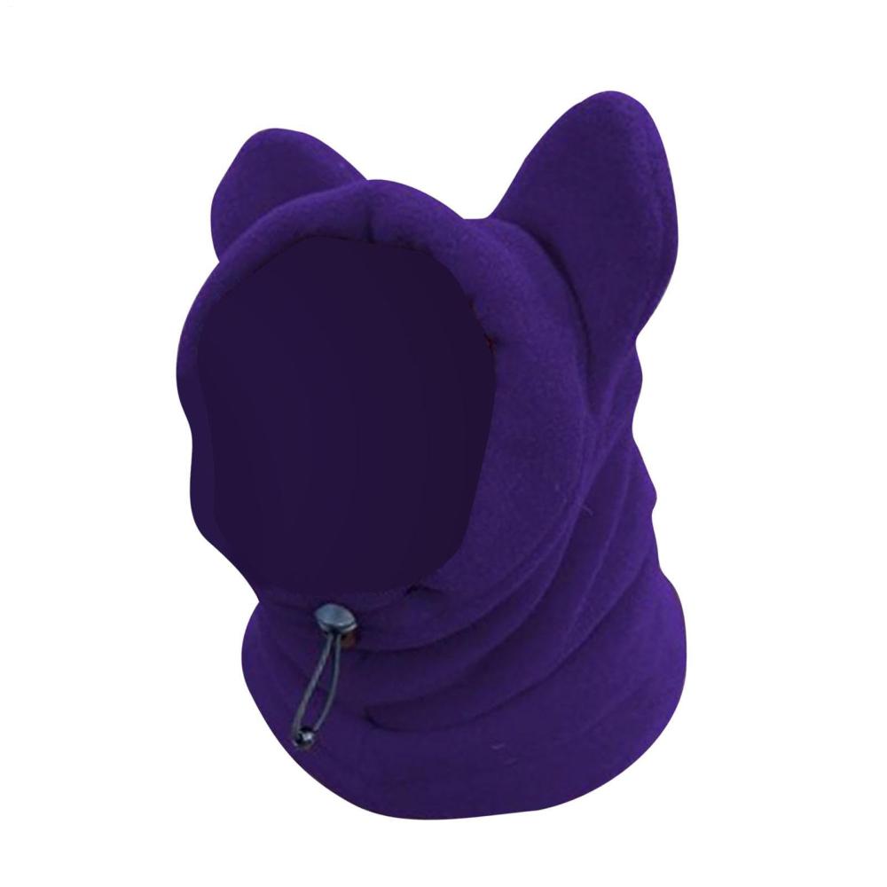 

Dog Beanie Pet Hood with Ear Muff Breathable Dog Warm Hat for Cold Weather Camping Outdoors Hiking Festival Holiday Costume M фиолетовый