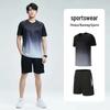 Men's Quick-Dry Sports Set: Short Sleeve & Shorts for Running, Basketball, Fitness, and Casual Outdoor Activities.