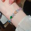 Elegant Zirconia Flower & Water Drop Bracelet – Luxury Lightweight Design for Women