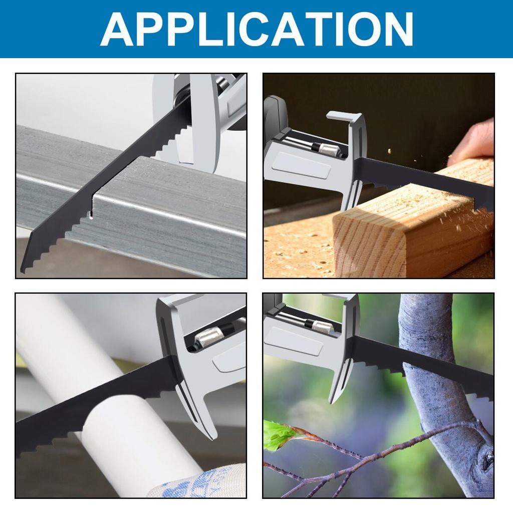 Blue Cordless Electric Reciprocating Saw with 1/2PC Li-ion Battery Wood Metal PVC Pipe Cutting Tool