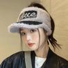 Plush Cold-proof Ear-protecting Open-top Hat for Warm Cycling Autumn and Winter Ponytail Baseball Cap New Thickened Knitted Cap