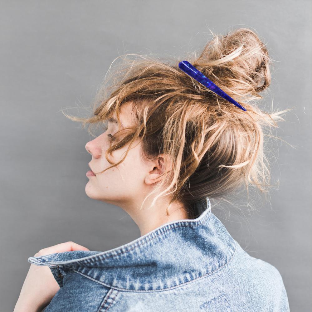 Women Barrette Long Stick Metal Hairgrips Acetic Acid Hairpin Large Alligator Hair Clips Non-Slip