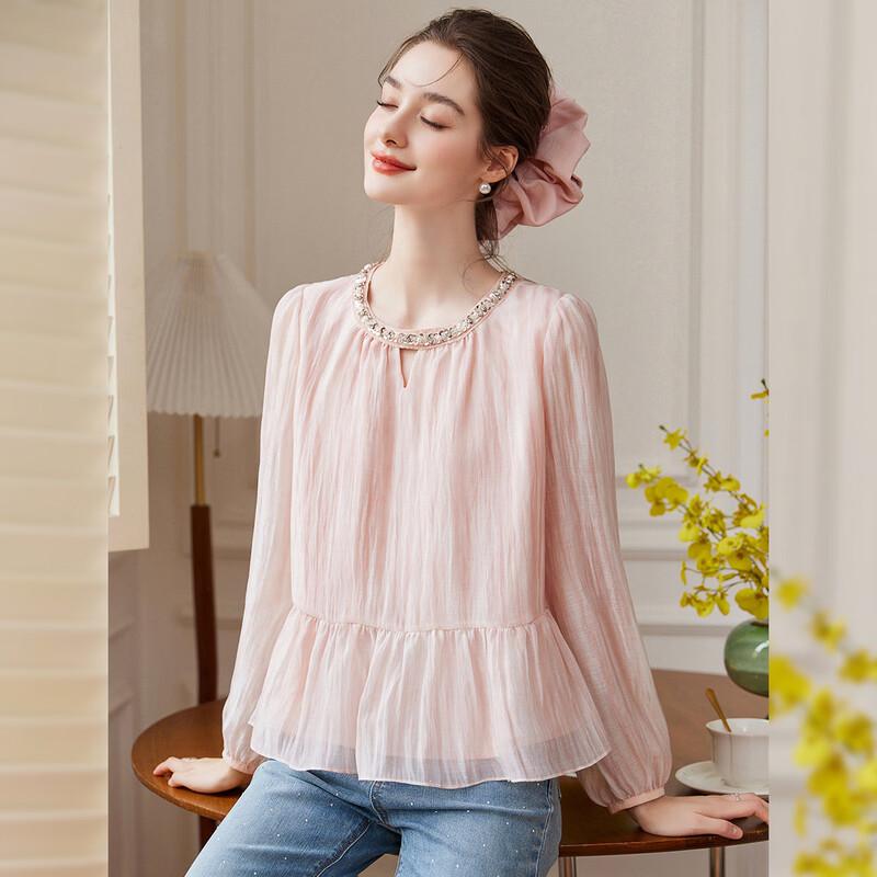

Bailuyu Women s Ruffle Neck Pullover Blouse M