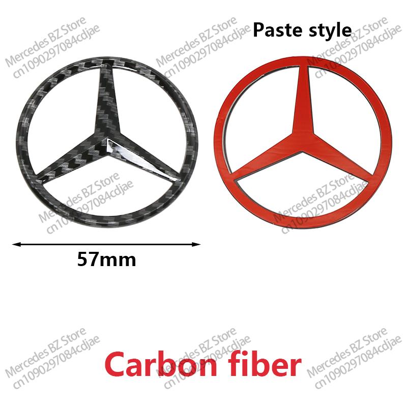 MITV3 ABS 52mm 57mm Car Steering Wheel Logo Badge For Mercedes Benz C E S Series CLA CLS W212 W205 W204 Emblem Styling Accessories