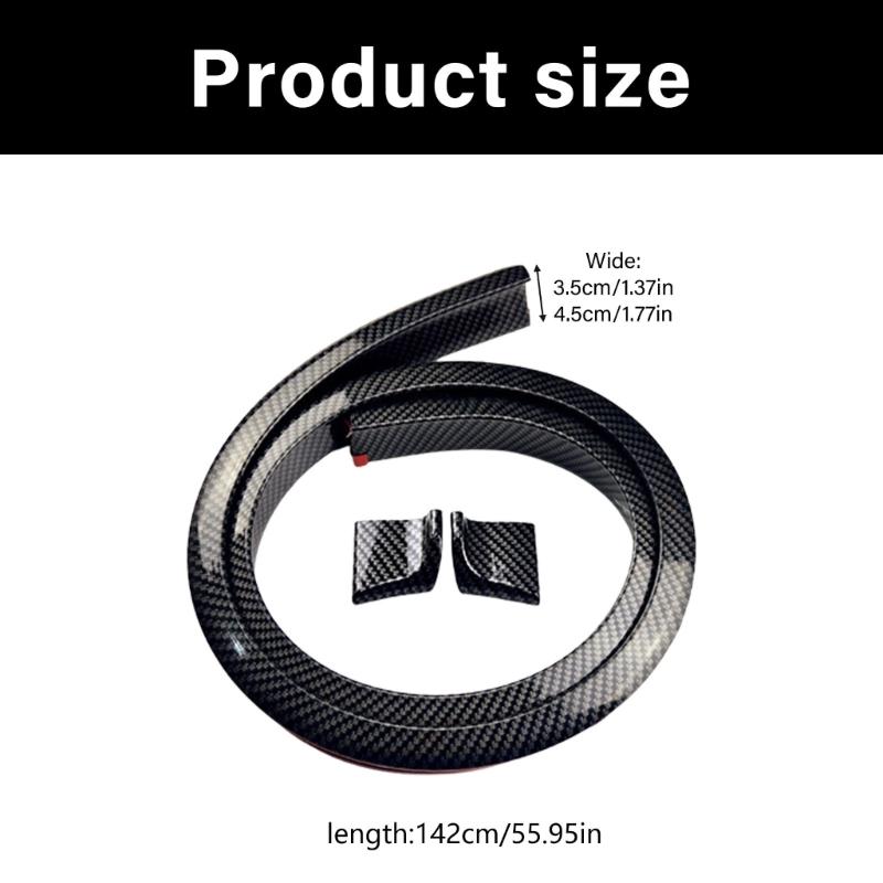 Car Body Styling Carbon Fiber Trim Set With Aerodynamic Spoiler Rubber Sealing Fit Door Window Trunk Edge Protection ABS Material Weatherproof Design