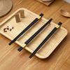 10 Pairs Plastic Chopsticks Black Gold Non-Slip Grip Micro-Tip Design Chopsticks Ergonomic Cylindrical Sushi Sticks for Chinese Japanese Food Elegant