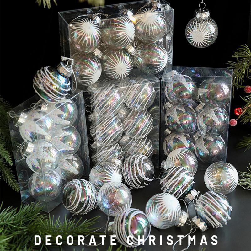 6PC/Set Christmas Ball Ornaments Valentine's Day Hanging Balls Gifts Plastic Balls New Year Multiple Options Available