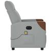 Foldable Massage Armchair, Electric, Light Gray, Fabric