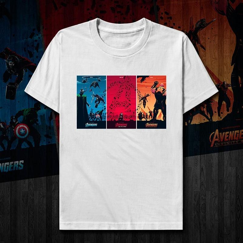 Genuine TASK Avengers Rocky Scarlet Witch Thanos Print T-shirt Casual Men's And Women's Short SleevesJacket